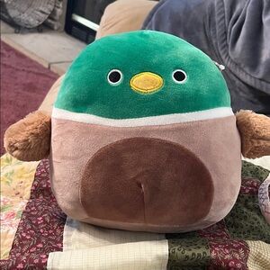 Avery Plush Duck Toy - Green and Brown